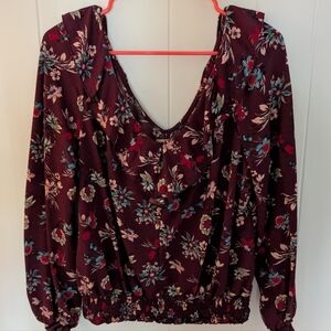 Mauve Floral Melloday Blouse